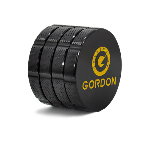 Gordon 4 Lay Aluminum Alloy Herb Grinder, Black 60 mm Smoker Grinder, Easy Clean Herb Grinders